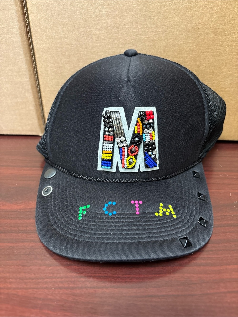 FrancisT Mor.K.S. Trucker Hat Cap Mesh Foam Black SnapBack Japanese Designer